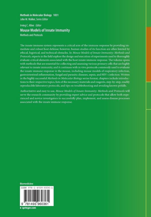 Produktbild: Mouse Models of Innate Immunity