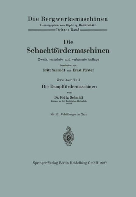 Produktbild: Die Schachtf&ouml;rdermaschinen