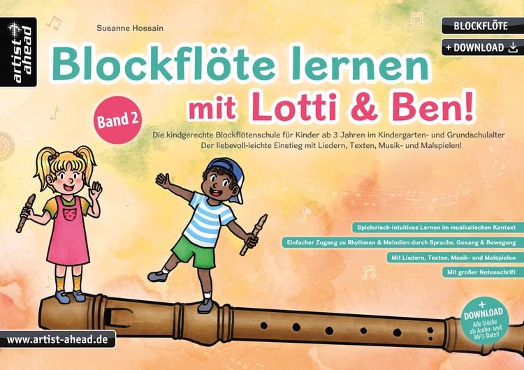 Produktbild: Blockfl&ouml;te lernen mit Lotti & Ben - Band 2!
