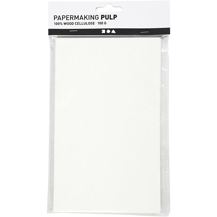 Produktbild: Creativ Company Papierpulpe/Zellulose, 20x12 cm, Naturwei&szlig;, 100 g
