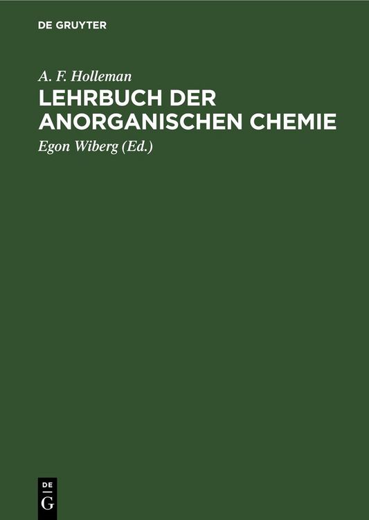 Produktbild: Lehrbuch der Anorganischen Chemie