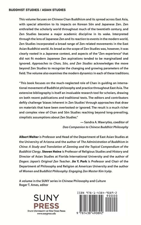 Produktbild: Approaches to Chan, S&iquest;n, and Zen Studies