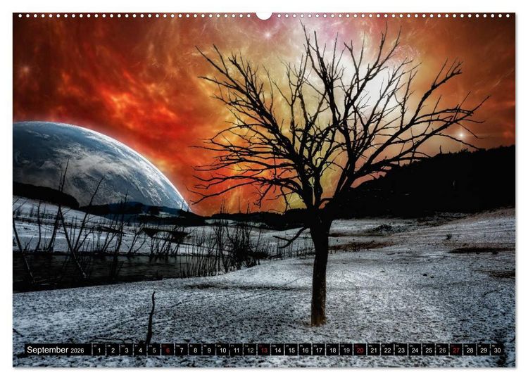 Produktbild: Ansichten des Weltraums (hochwertiger Premium Wandkalender 2026 DIN A2 quer), Kunstdruck in Hochglanz
