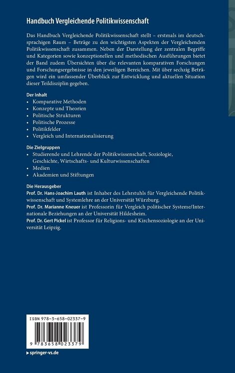 Produktbild: Handbuch Vergleichende Politikwissenschaft