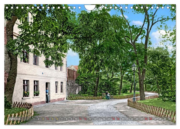 Produktbild: Historisches Aschersleben um 1900 &ndash; Kolorierte Schwarzwei&szlig;fotos (Wandkalender 2026 DIN A4 quer), CALVENDO Monatskalender