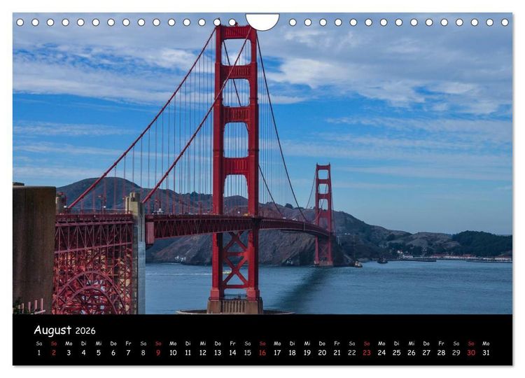 Produktbild: Rundreise Kalifornien mit Las Vegas (Wandkalender 2026 DIN A4 quer), CALVENDO Monatskalender