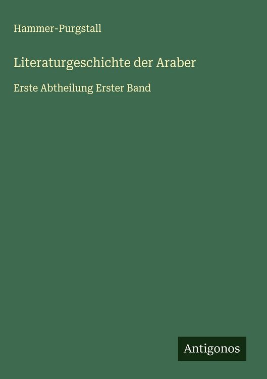 Produktbild: Literaturgeschichte der Araber