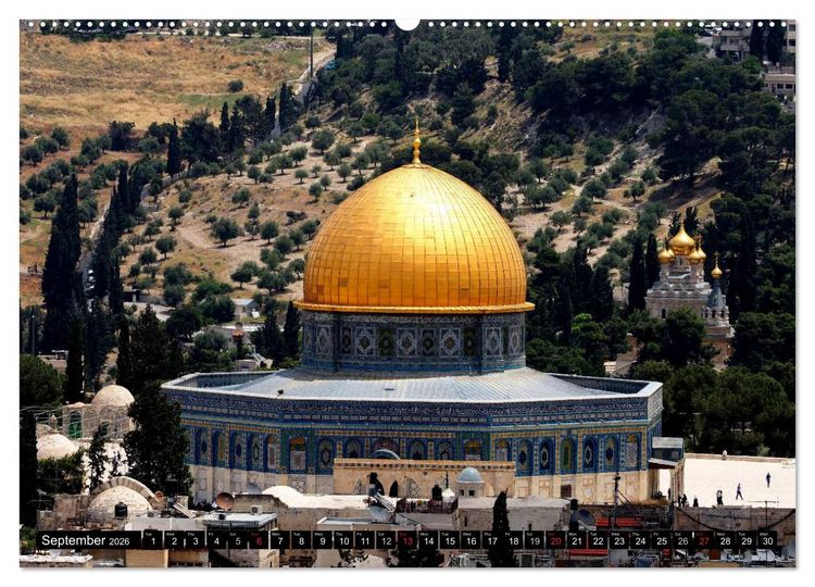 Produktbild: Jerusalem. The Holy City of three religions (High Quality Premium Wall Calendar 2026 DIN A2 landscape),CALVENDO 12 Month Wall Calendar