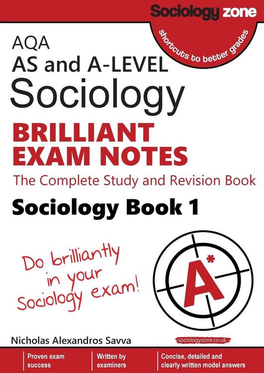 Produktbild: AQA AS and A-level Sociology BRILLIANT EXAM NOTES (Book 1)
