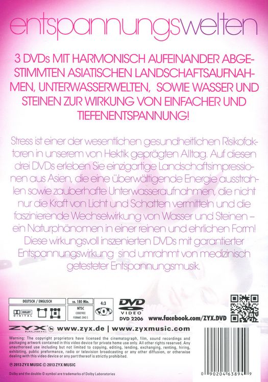 Produktbild: Entspannungswelten [3 DVDs]
