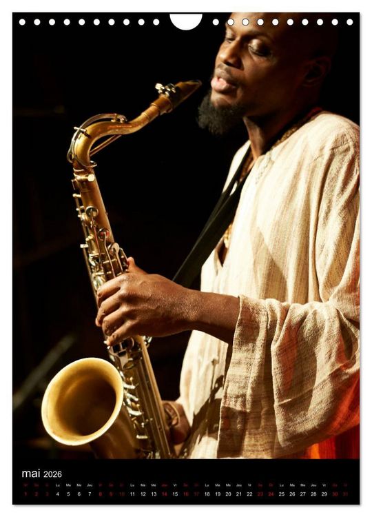 Produktbild: Jazz on sax (Calendrier mural 2026 DIN A4 horizontal), CALVENDO calendrier mensuel