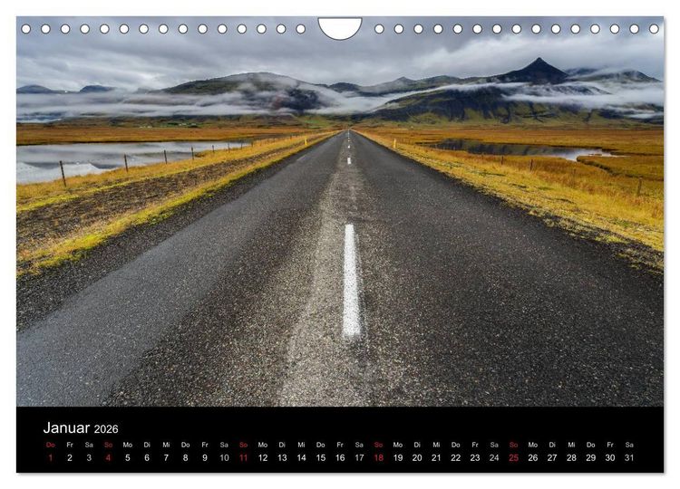 Produktbild: Island - einzigartige Landschaften (Wandkalender 2026 DIN A4 quer), CALVENDO Monatskalender