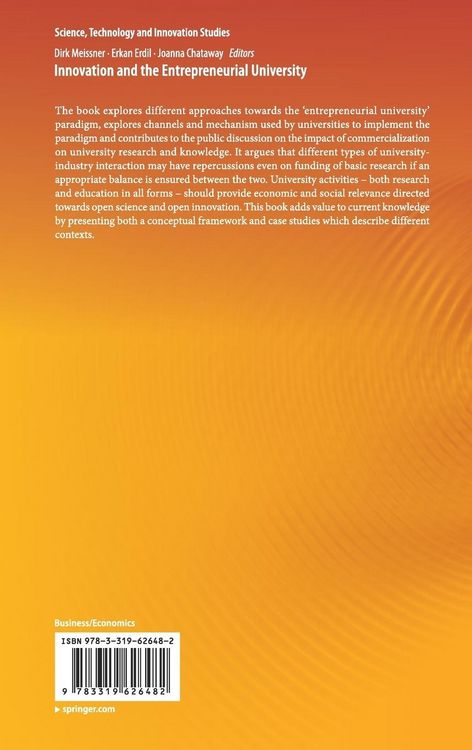 Produktbild: Innovation and the Entrepreneurial University