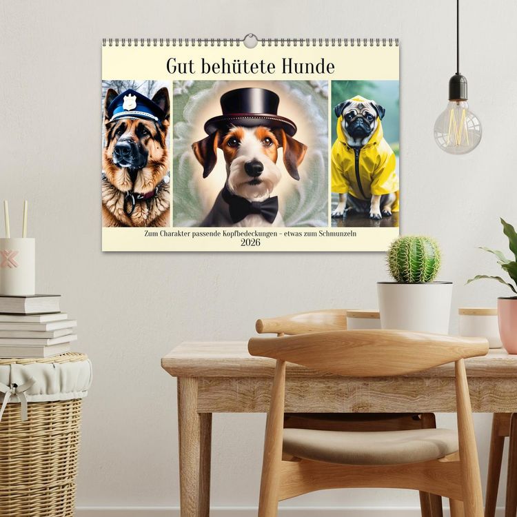 Produktbild: Gut beh&uuml;tete Hunde (Wandkalender 2026 DIN A3 quer), CALVENDO Monatskalender