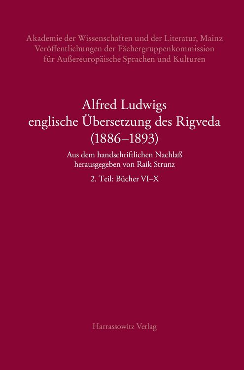 Produktbild: Alfred Ludwigs englische &Uuml;bersetzung des Rigveda (1886-1893)