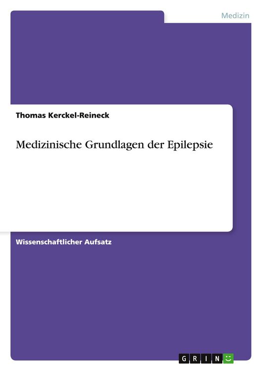 Produktbild: Medizinische Grundlagen der Epilepsie