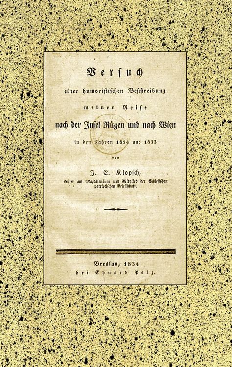 Produktbild: Versuch einer humoristischen Beschreibung meiner Reise nach der Insel R&uuml;gen und nach Wien in den Jahren 1824 und 1833