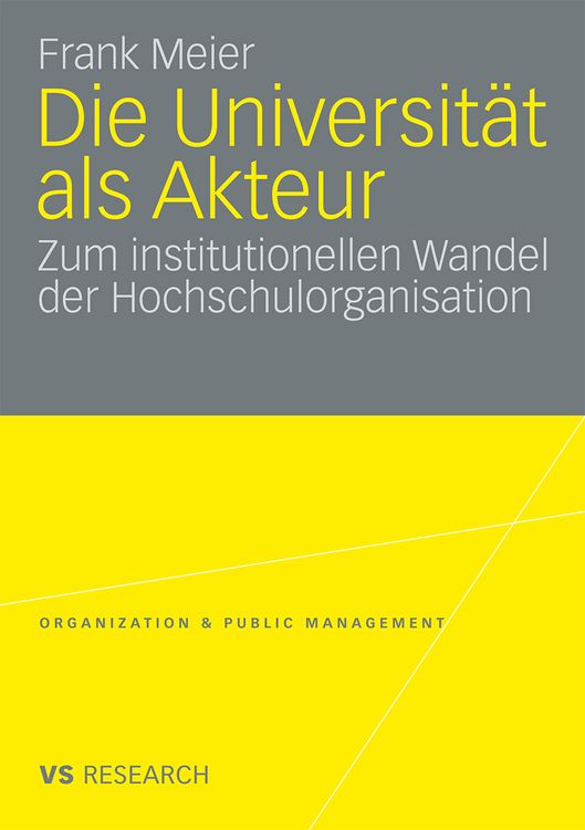 Produktbild: Die Universit&auml;t als Akteur