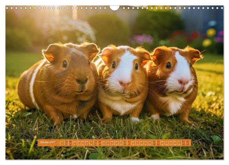 Produktbild: Kleine s&uuml;&szlig;e Meerschweinchen (Wandkalender 2027 DIN A3 quer), CALVENDO Monatskalender
