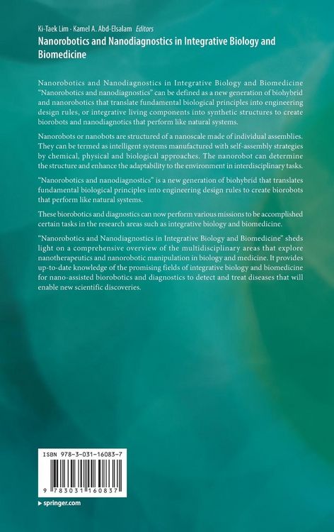 Produktbild: Nanorobotics and Nanodiagnostics in Integrative Biology and Biomedicine