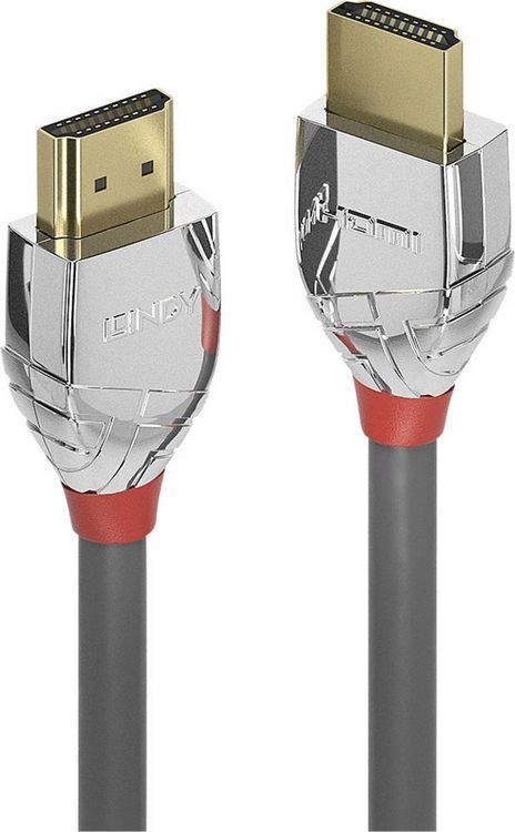 Produktbild: LINDY HDMI Anschlusskabel HDMI-A Stecker, HDMI-A Stecker 2.00 m Grau 37872 4K UHD HDMI-Kabel