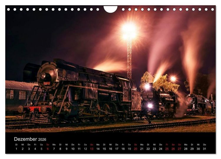 Produktbild: Lokomotiven 2026 (Wandkalender 2026 DIN A4 quer), CALVENDO Monatskalender