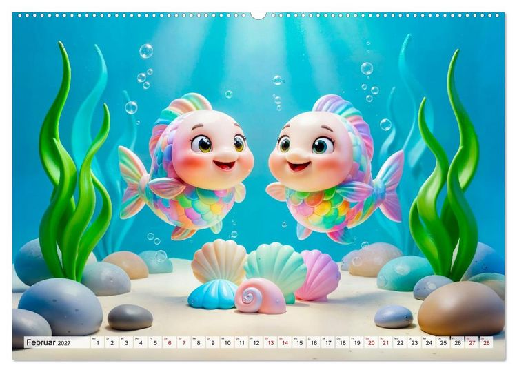 Produktbild: Kinder‑Sternzeichen - Fr&ouml;hlicher und bunter Kalender (Wandkalender 2027 DIN A2 quer), CALVENDO Monatskalender