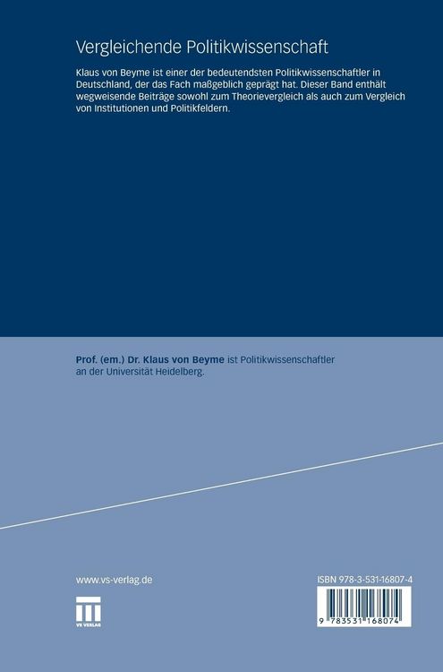 Produktbild: Vergleichende Politikwissenschaft