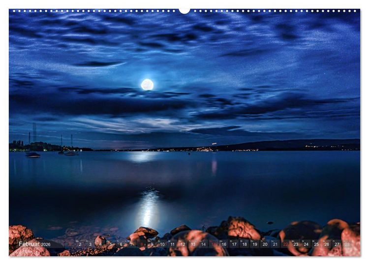 Produktbild: Bodensee zur blauen Stunde (Wandkalender 2026 DIN A2 quer), CALVENDO Monatskalender