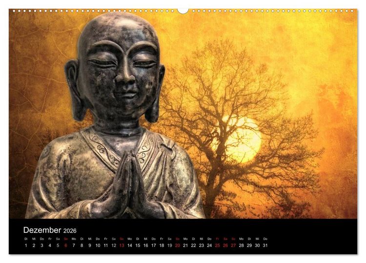 Produktbild: All U Buddhas (Wandkalender 2026 DIN A2 quer), CALVENDO Monatskalender