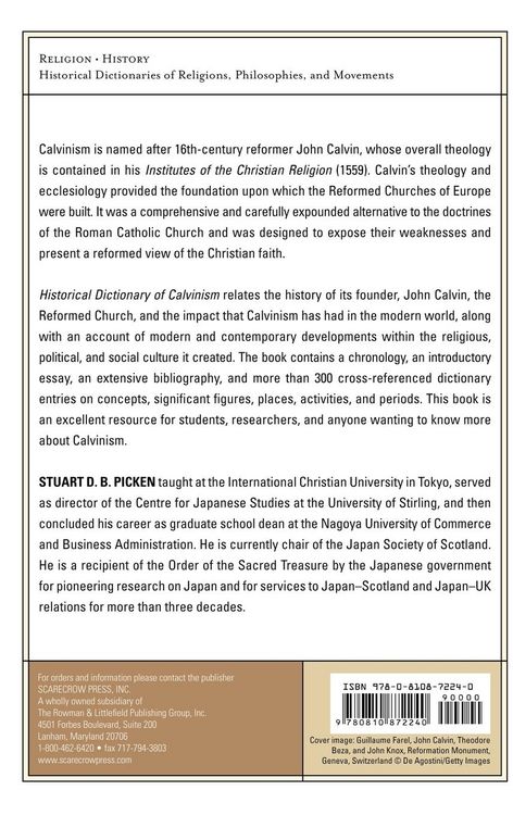 Produktbild: Historical Dictionary of Calvinism