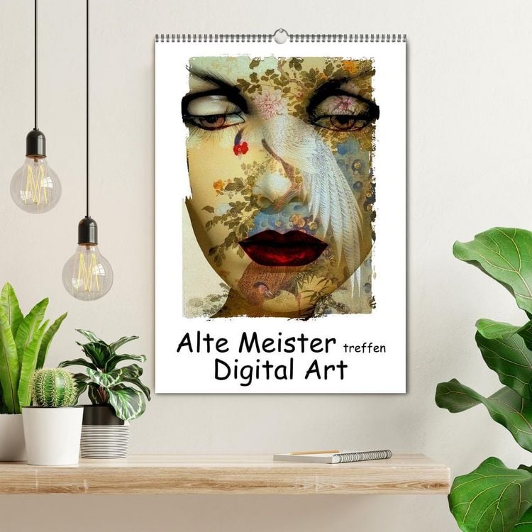Produktbild: Alte Meister treffen Digital Art (Wandkalender 2026 DIN A2 hoch), CALVENDO Monatskalender