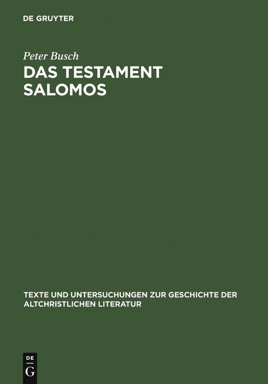 Produktbild: Das Testament Salomos