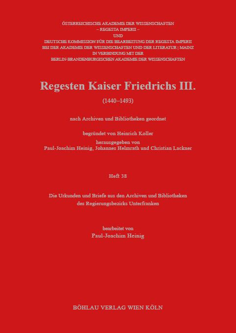 Produktbild: Regesten Kaiser Friedrichs III. (1440-1493)