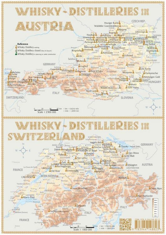 Produktbild: Whisky Distilleries Germany-Austria-Switzerland - Tasting Map