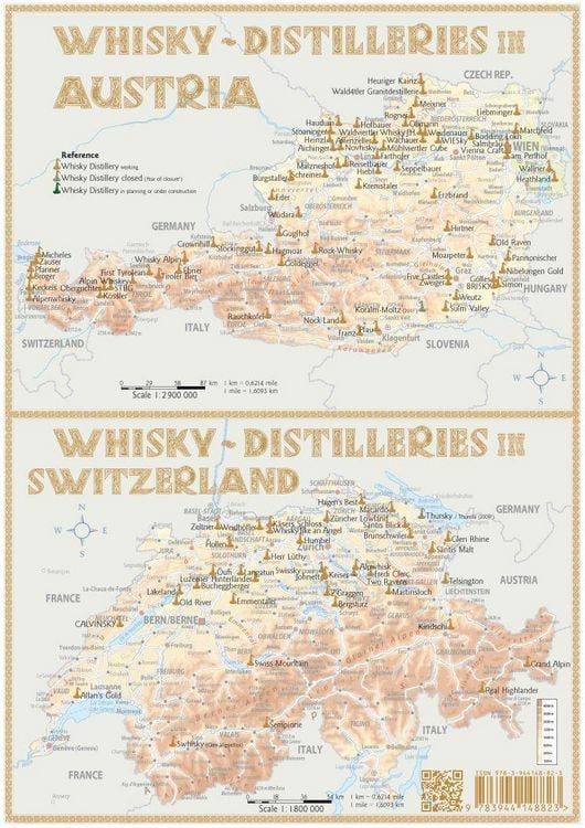 Produktbild: Whisky Distilleries Germany-Austria-Switzerland - Tasting Map