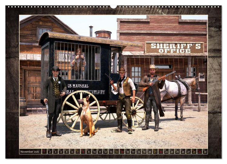 Produktbild: Wild West Outlaws (Wandkalender 2026 DIN A2 quer), CALVENDO Monatskalender