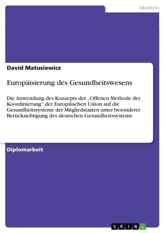 Produktbild: Europ&auml;isierung des Gesundheitswesens