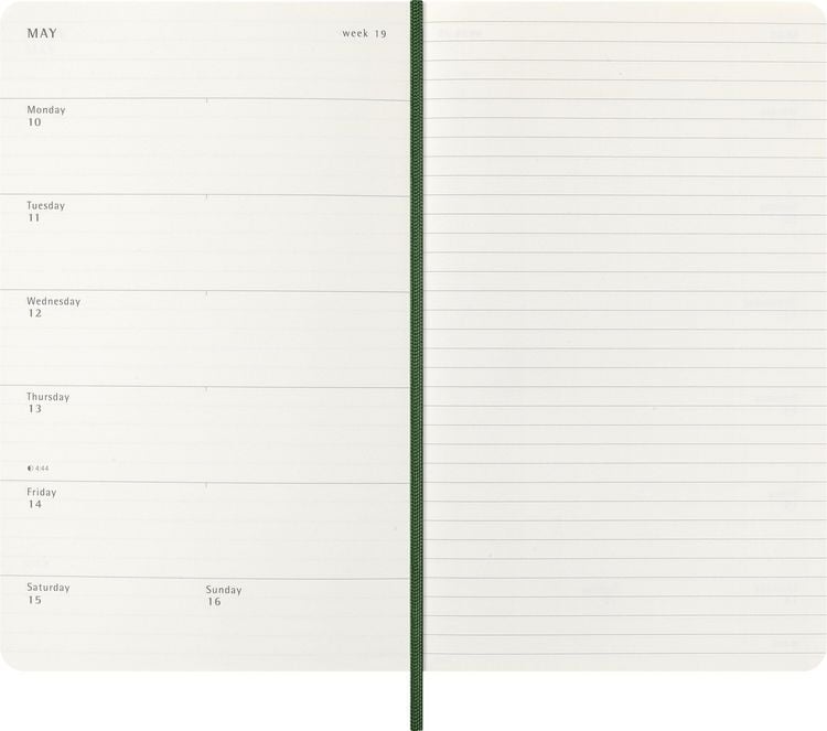 Produktbild: Moleskine 18 Monate Wochen Notizk. 26/27 A5 1W=1S Kt Myrte