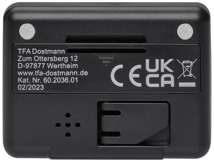 Produktbild: TFA Dostmann 60.2036.01 Quarz Wecker Schwarz Alarmzeiten 1 1 Timerzeit