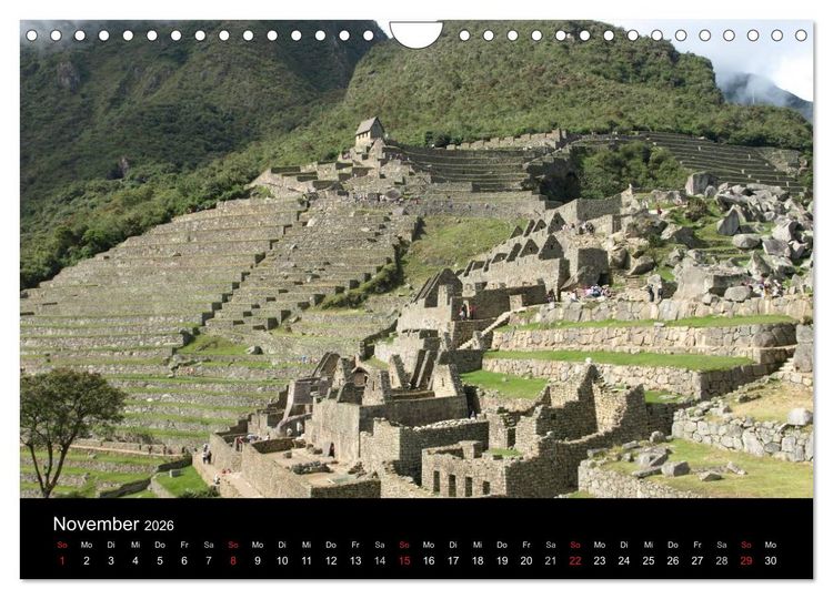 Produktbild: Machu Picchu - Die Stadt in den Wolken (Wandkalender 2026 DIN A4 quer), CALVENDO Monatskalender