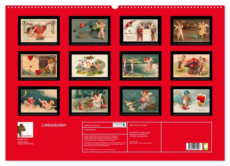 Produktbild: Liebesboten (Wandkalender 2026 DIN A2 quer), CALVENDO Monatskalender