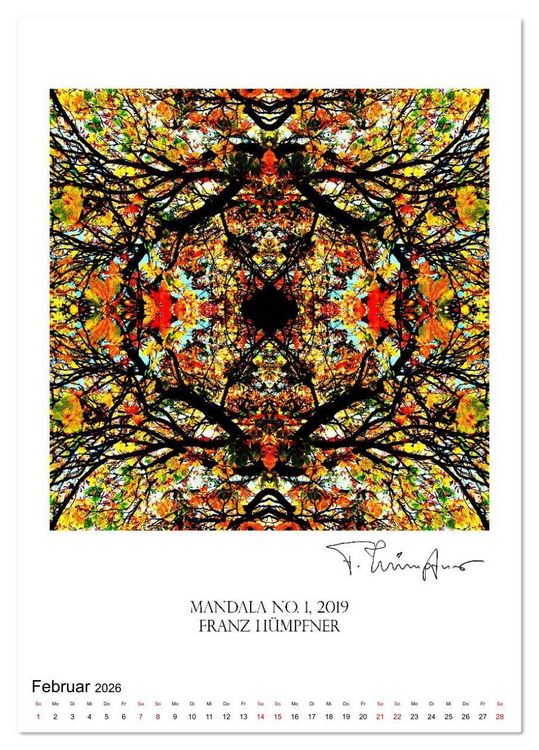 Produktbild: Mandala Artworks - Kunstkalender von Franz Huempfner (Tischkalender 2026 DIN A5 hoch), CALVENDO Monatskalender