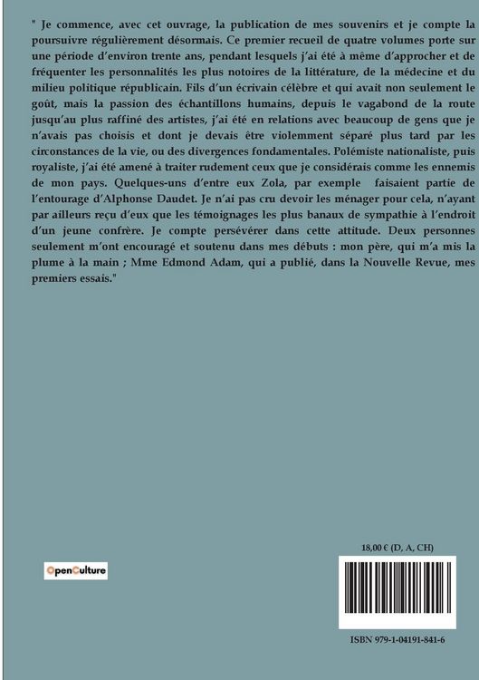 Produktbild: Souvenirs des milieux litt&eacute;raires, politiques, artistiques et m&eacute;dicaux