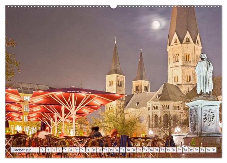 Produktbild: BONN f&uuml;r Nachtschw&auml;rmer (Wandkalender 2026 DIN A2 quer), CALVENDO Monatskalender