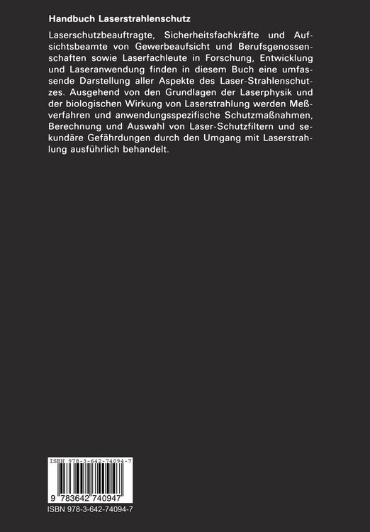 Produktbild: Handbuch Laser-Strahlenschutz