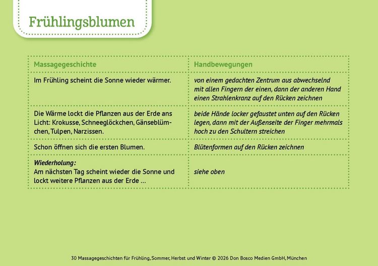 Produktbild: 30 Massagegeschichten f&uuml;r Fr&uuml;hling, Sommer, Herbst und Winter