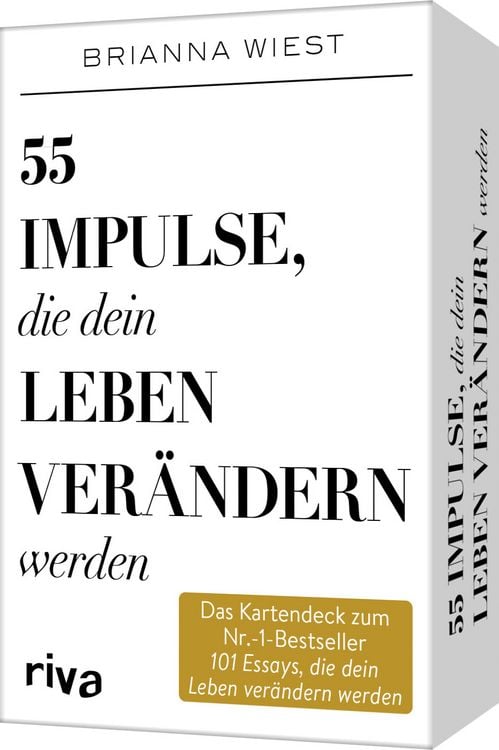 Produktbild: 55 Impulse, die dein Leben ver&auml;ndern werden &ndash; Das Kartendeck zum Nr.-1-Bestseller 101 Essays, die dein Leben ver&auml;ndern werden