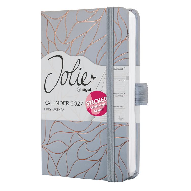 Produktbild: SIGEL 7J364 Wochenkalender Jolie 2027, ca. A6, , hellgrau, ros&eacute;-gold