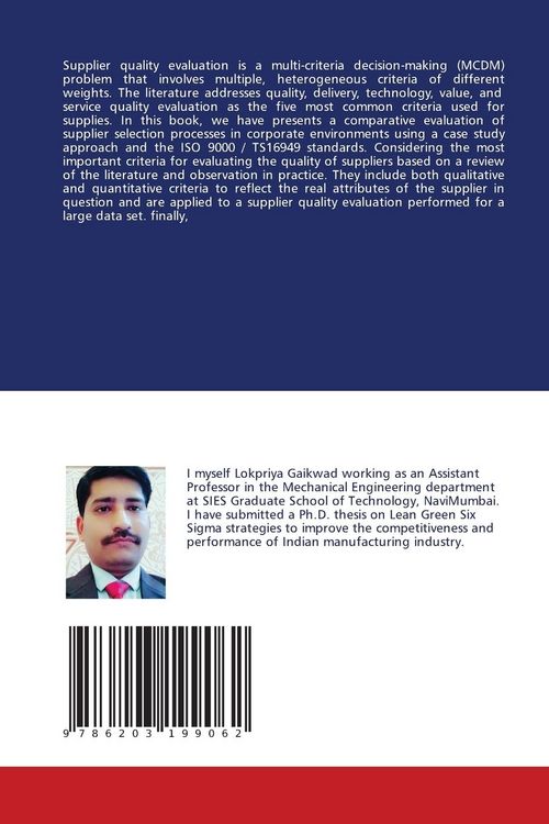 Produktbild: Supplier Evaluation and Selection in Automobile industry